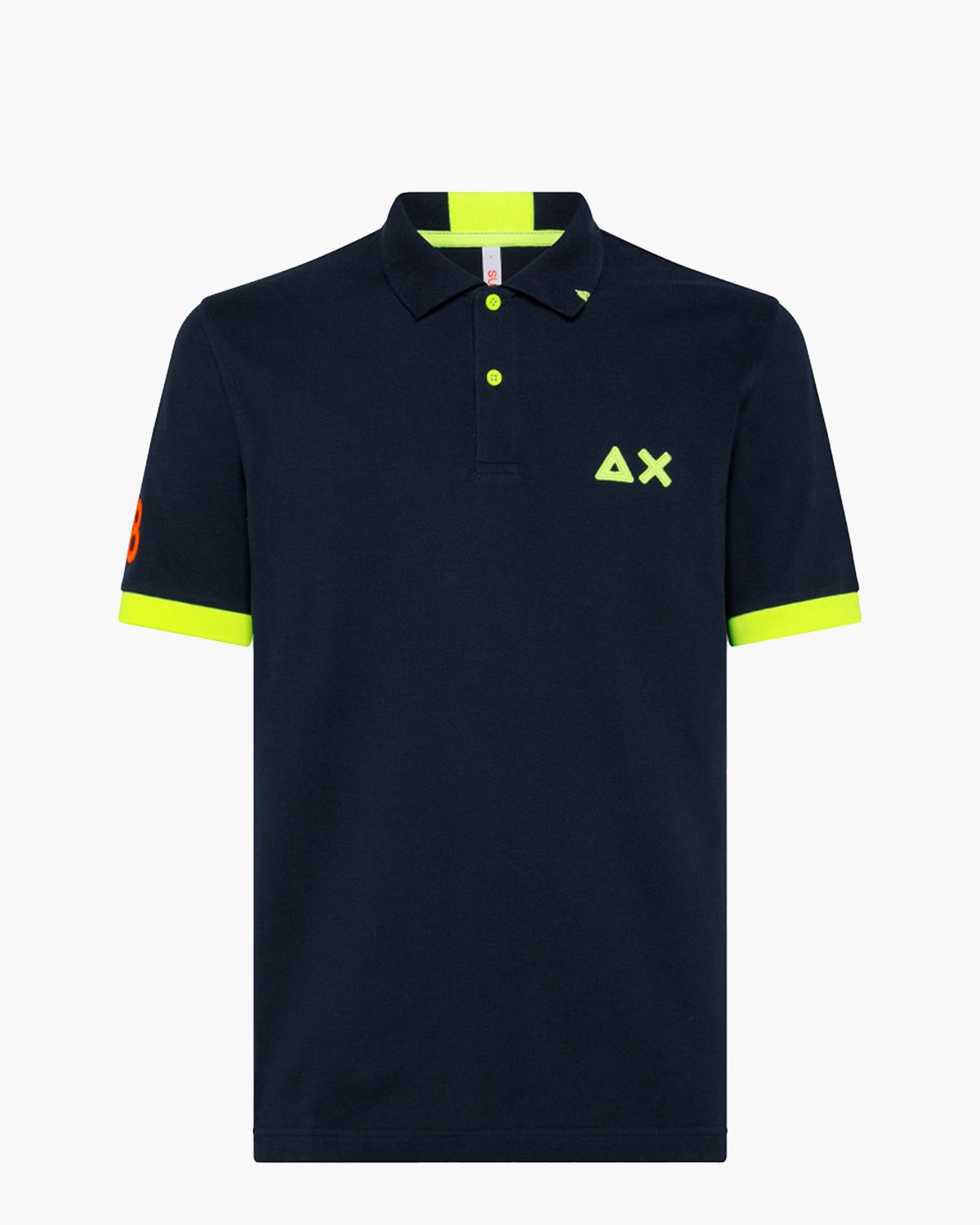 Polo Logo Fluo Donkerblauw Heren Poloshirt