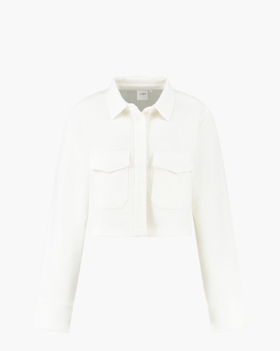 Moon Classic Short Blouse Off-White Damesblouse
