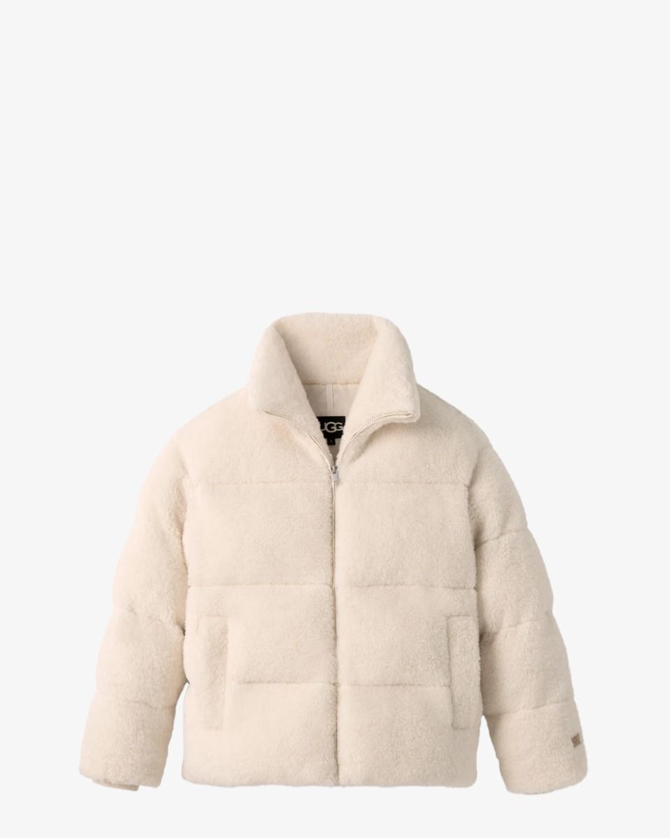Emmalyn UGGfluff Puffer Jacket Cream Damesjack