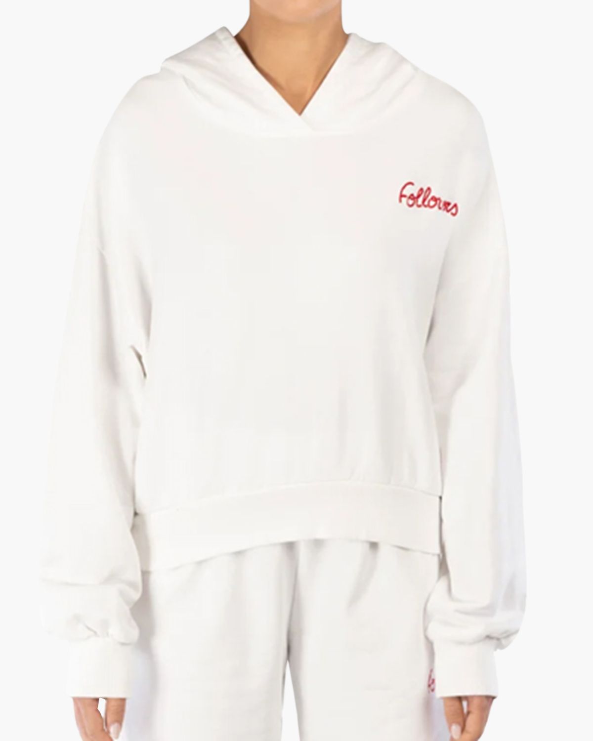 Kylie Crop Sweat Wit Damessweater