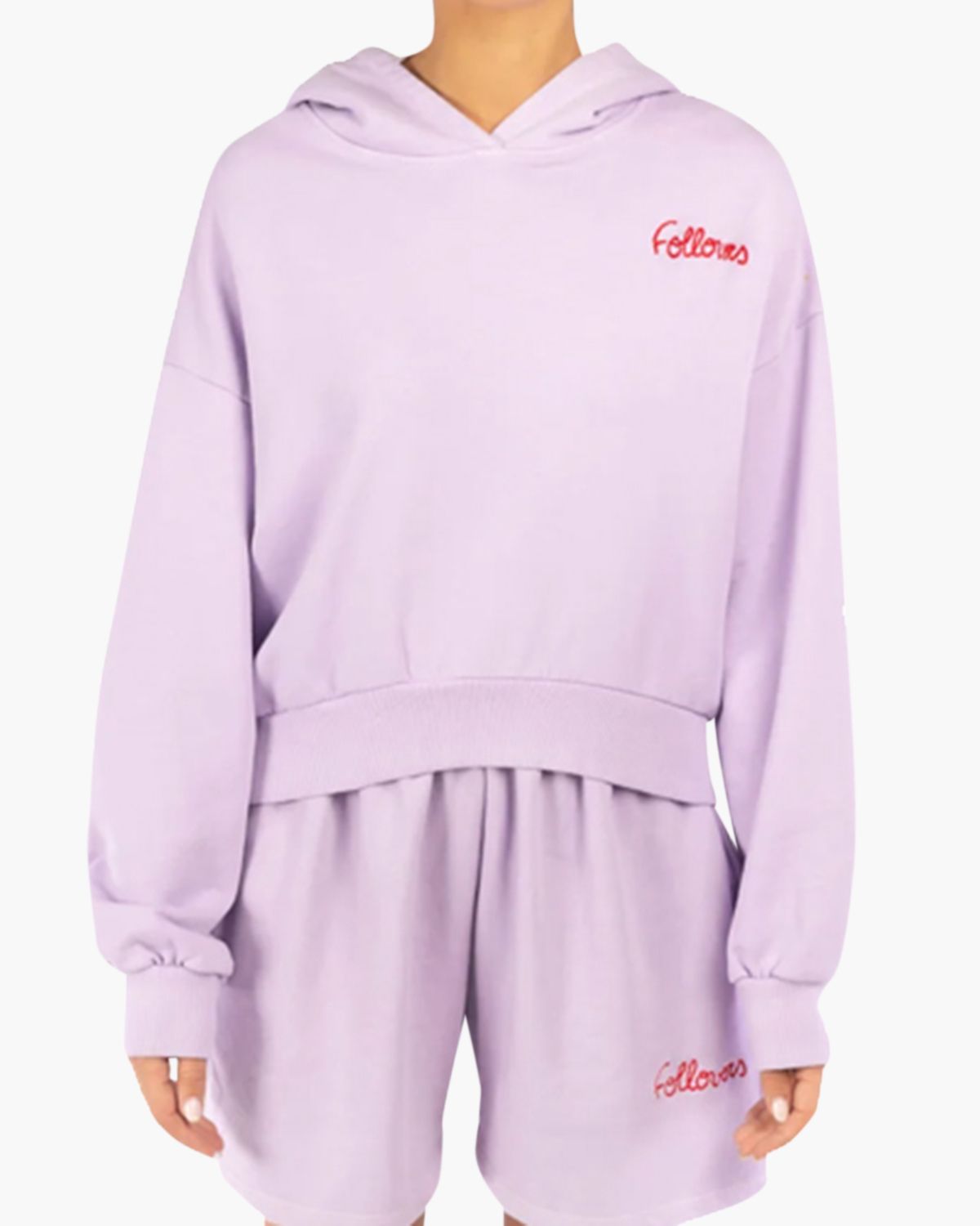 Kylie Crop Sweat Lila Damessweater