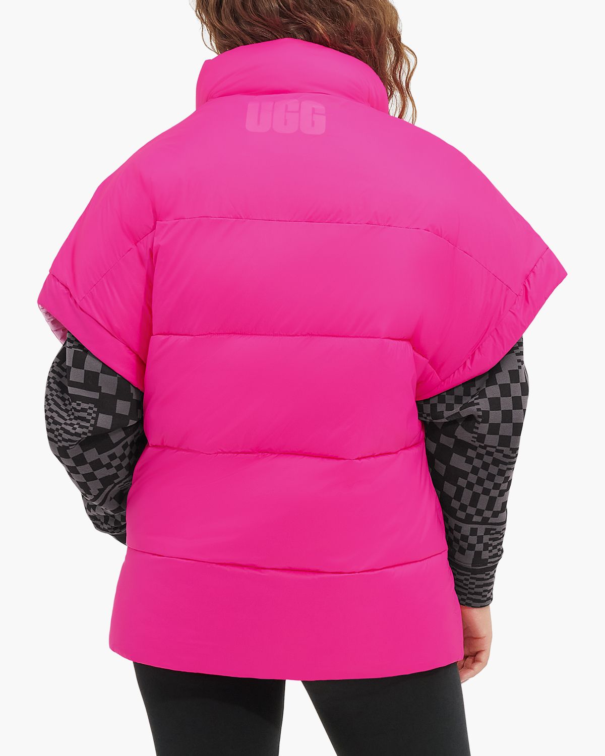 Sydnee Reversible Puffer Vest Neonroze Damesbodywarmer