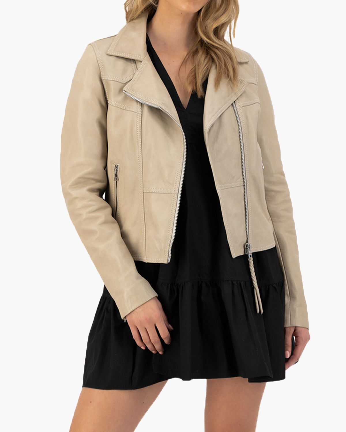 Jupiter Biker Beige Damesjacket