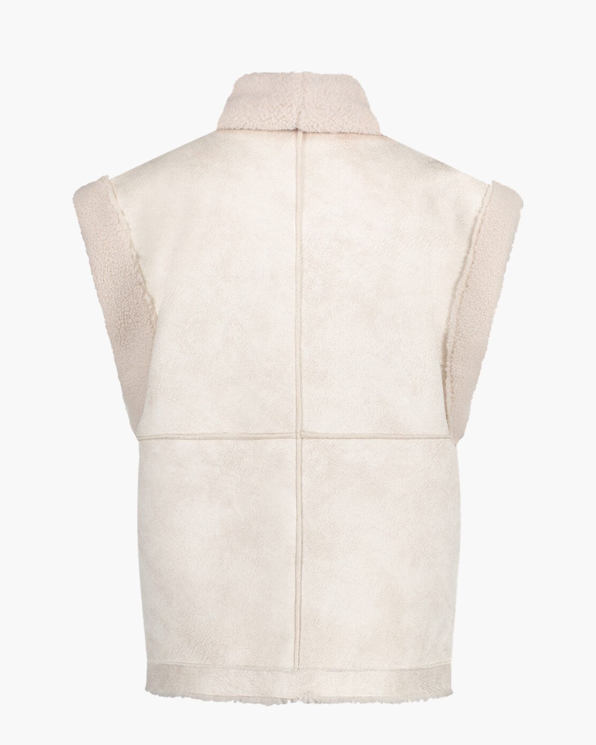 Mila Teddy Coat Off-White Damesgilet
