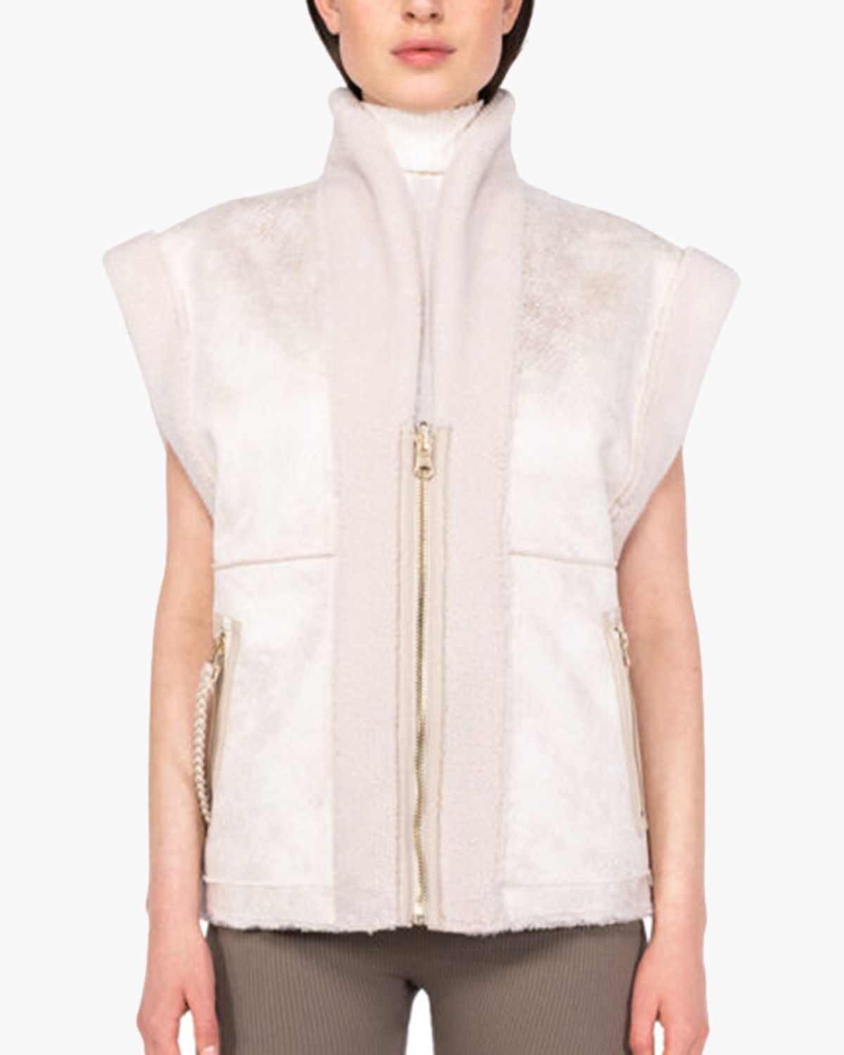 Mila Teddy Coat Off-White Damesgilet