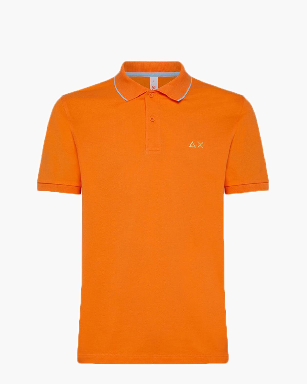 Polo Small Stripe On Collar Oranje Heren Poloshirt