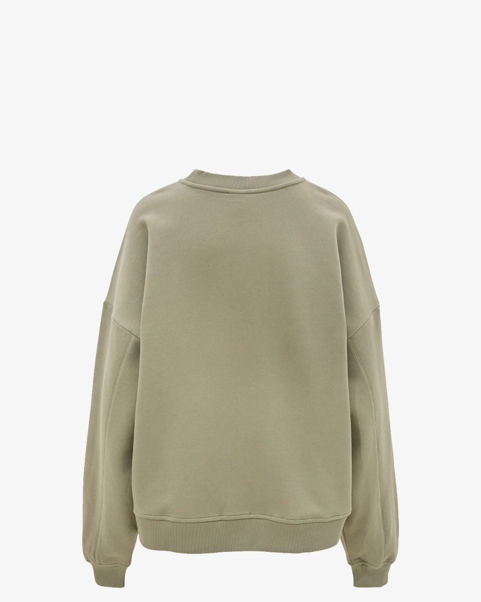 Zany Oversized Sweatshirt Groen Dames Sweater