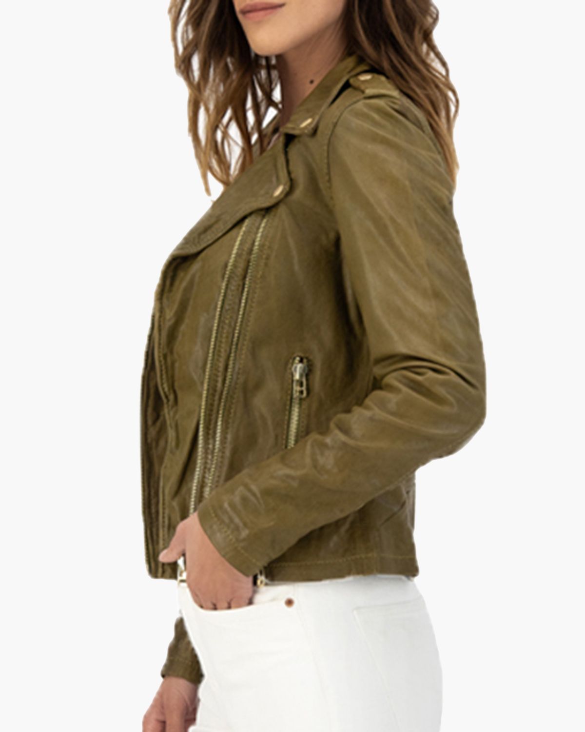 Biker513 Groen Damesjacket