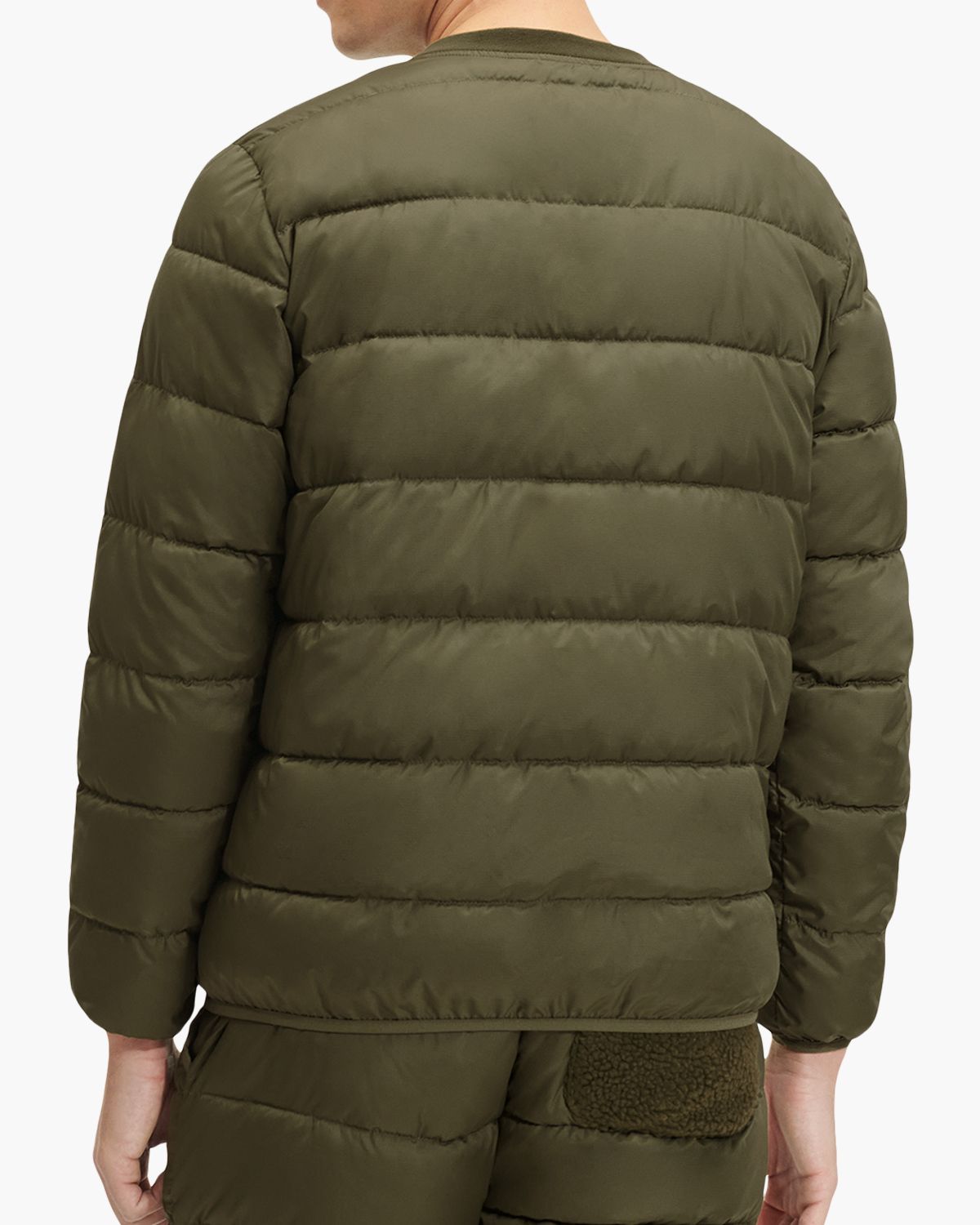 Colten Puffer Crewneck Burnt Olive Herensweater