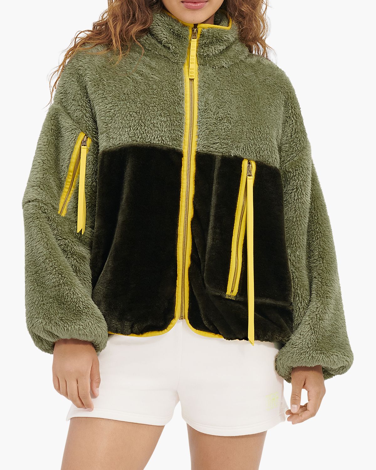 Marlene Sherpa Jacket II Groen Damesjack