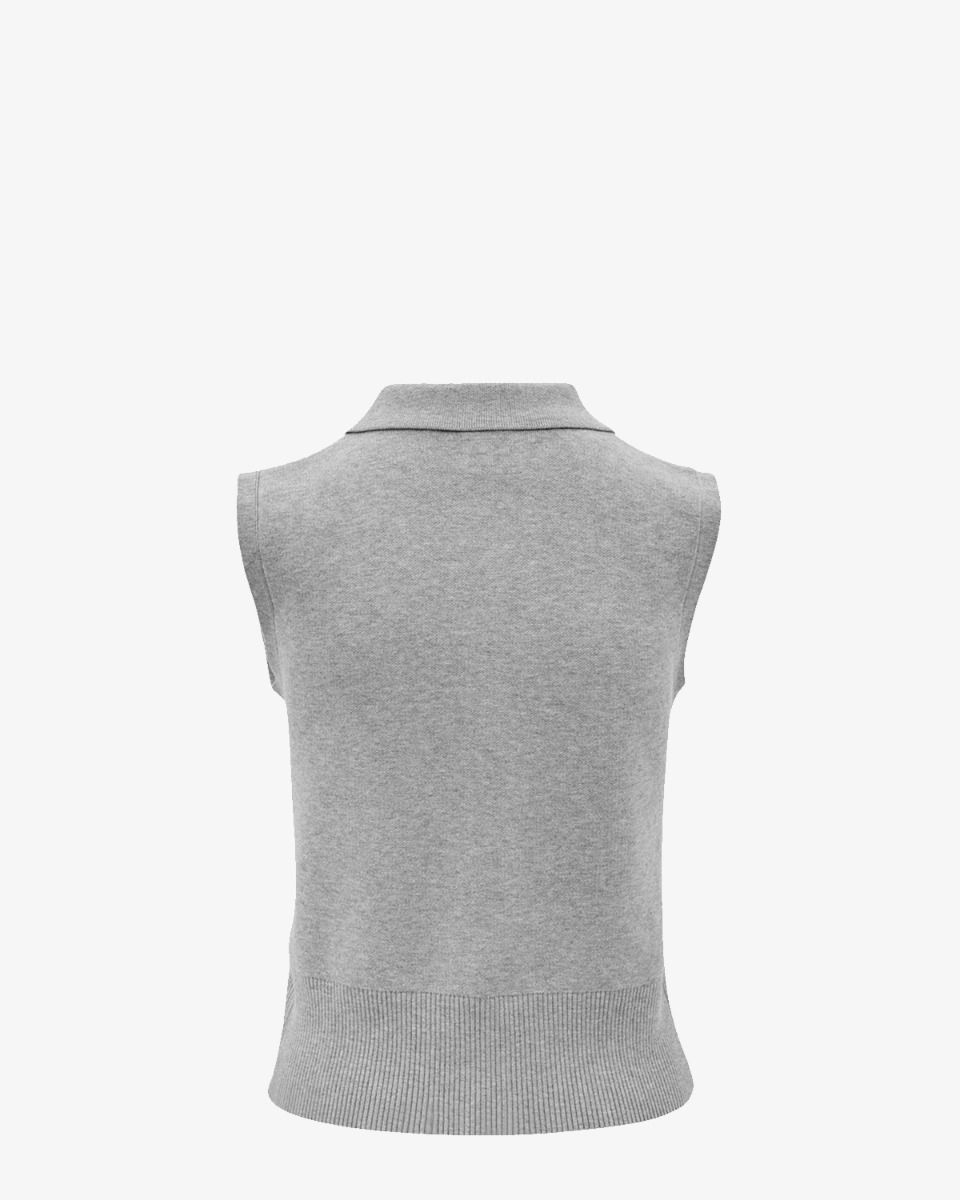 Olly Sleeveless Cardi Lichtgrijs Damesvest