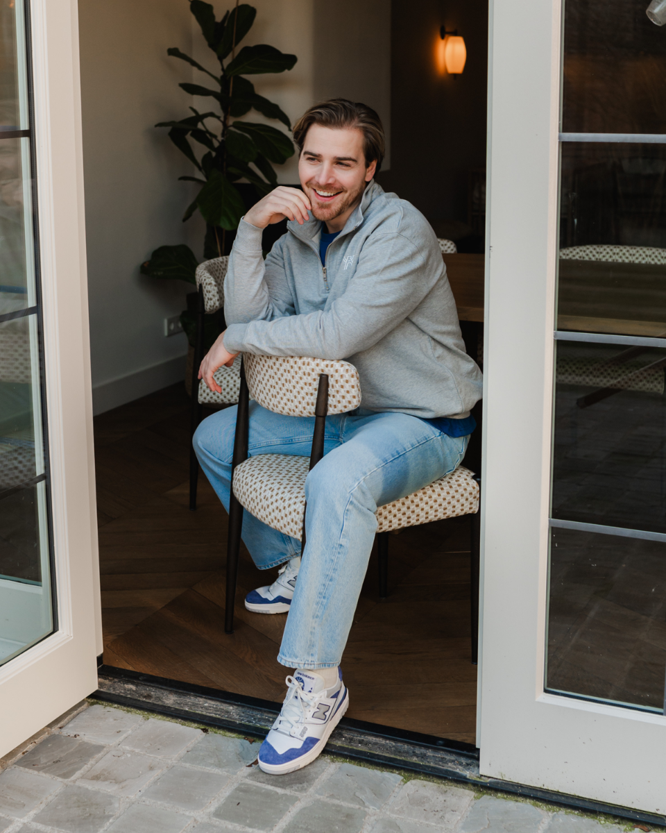 Zipper Grijs Herensweater