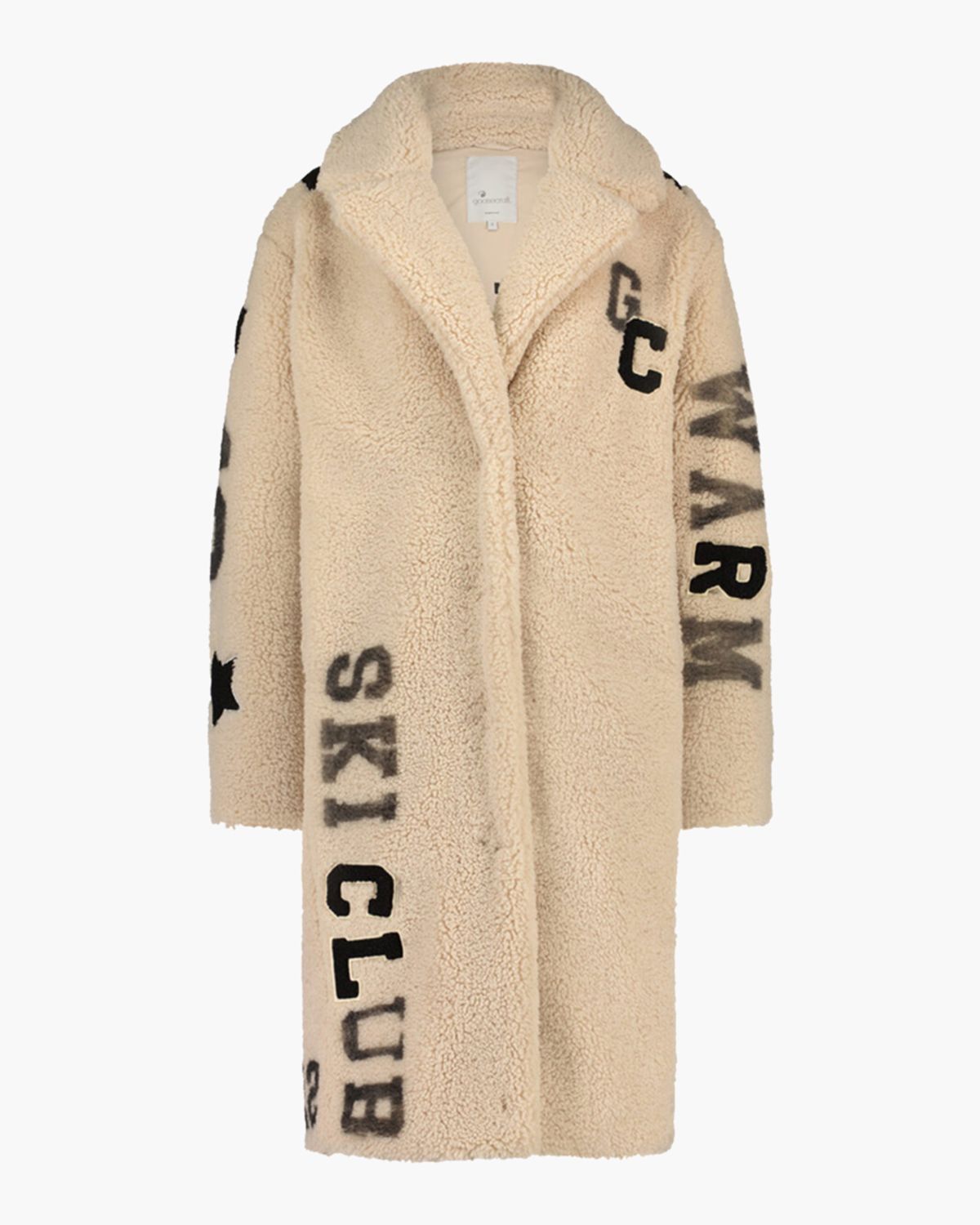 Rhonda Script Coat Ecru Damesjas