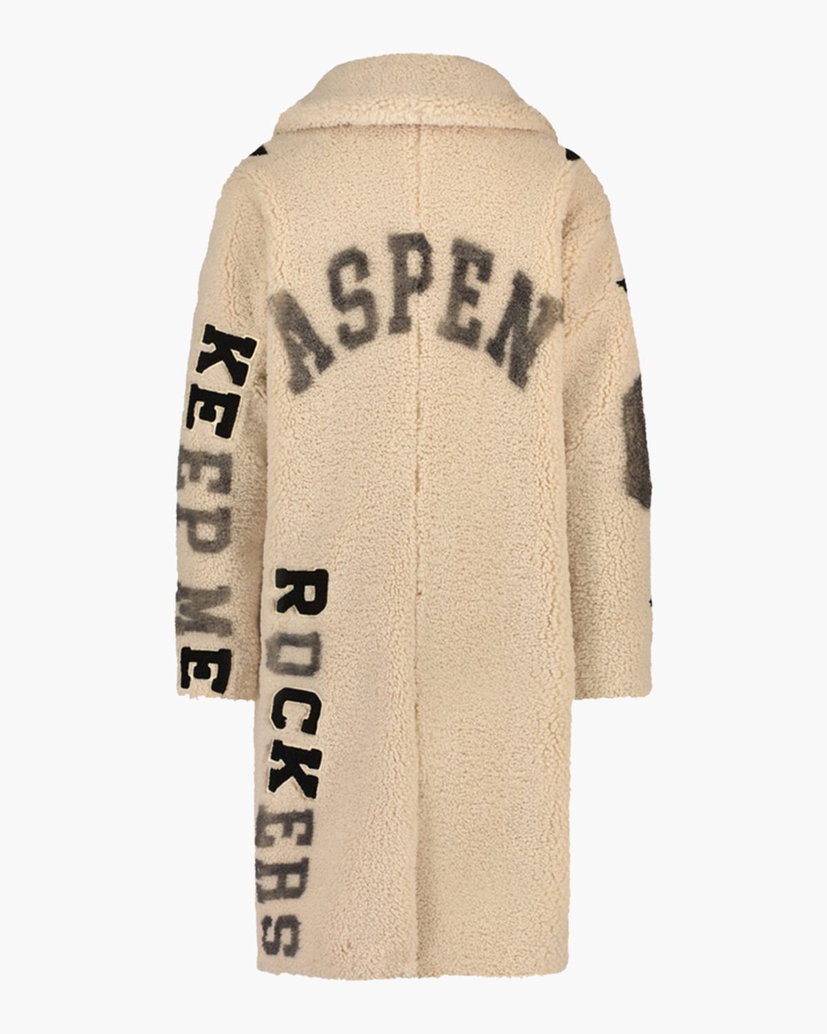 Rhonda Script Coat Ecru Damesjas
