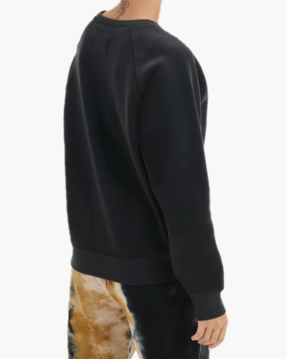 Madeline Fuzzy Logo Crewneck-Top Black/Cream Damessweater