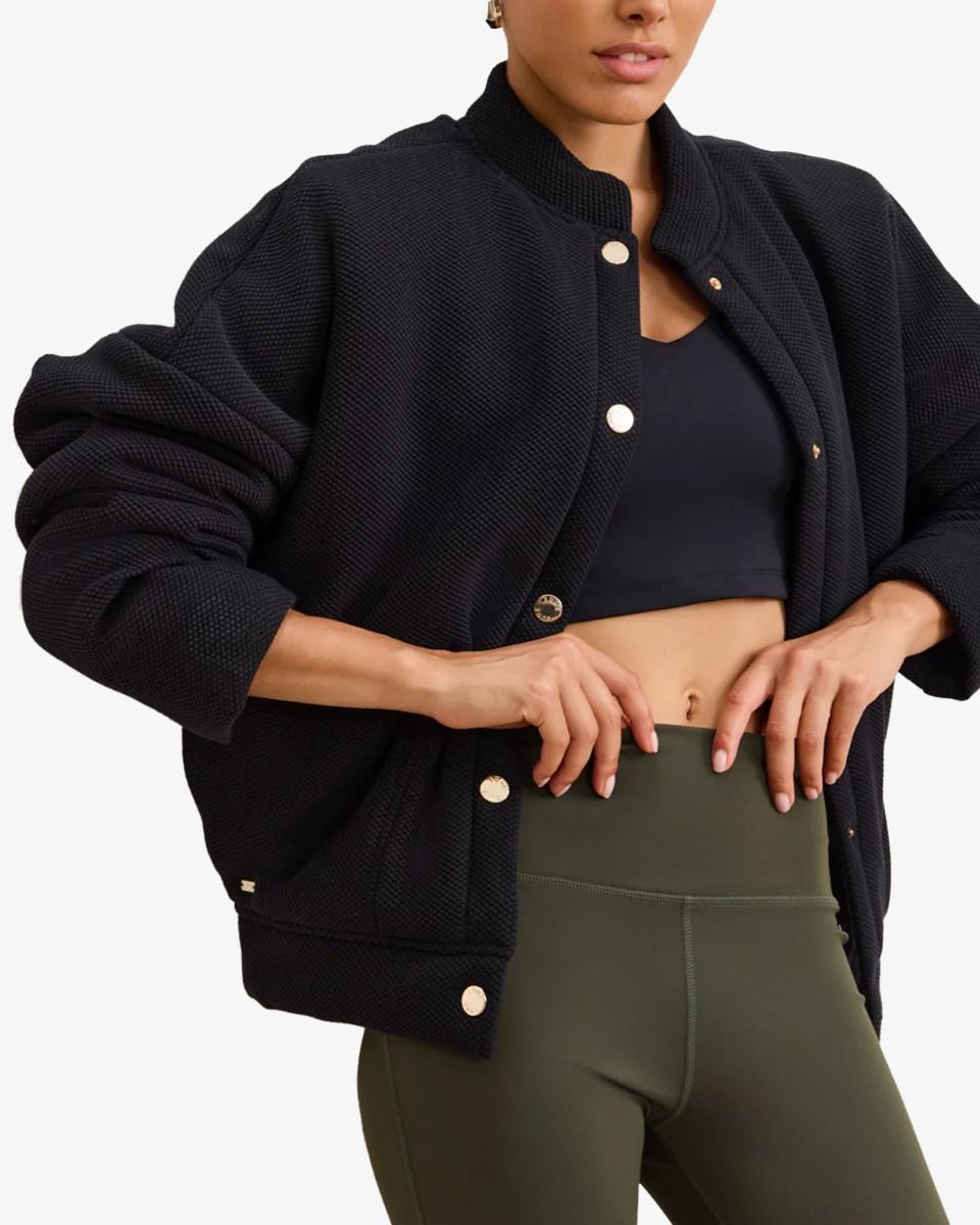 Moon Classic Oversized Padded Bomber Zwart Damesjack