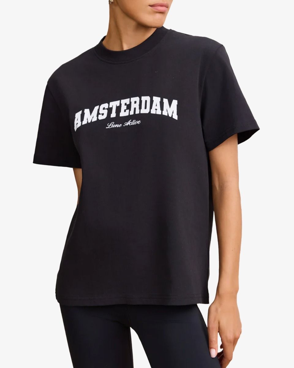 Demi Amsterdam Tee Zwart Dames T-Shirt