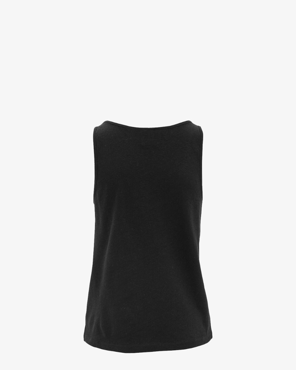 Noa Linen Tank Zwart Dames Top