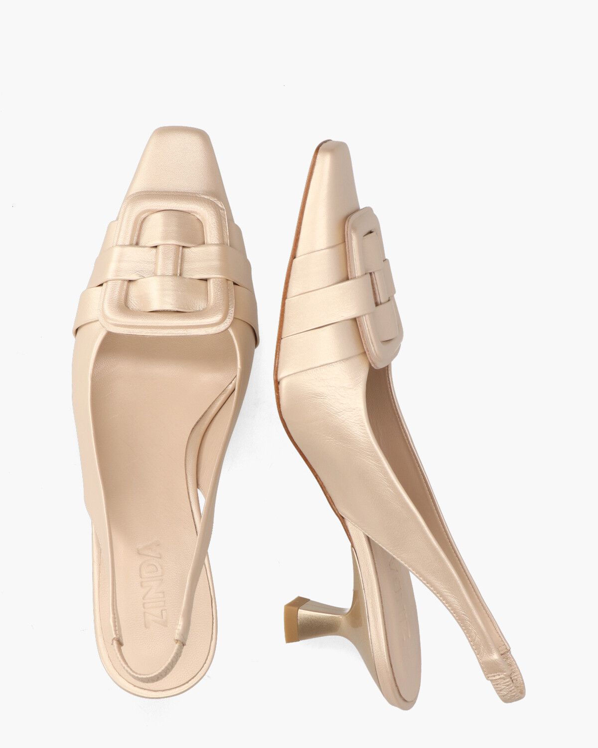 1840 Goud Dames Slingbackpumps