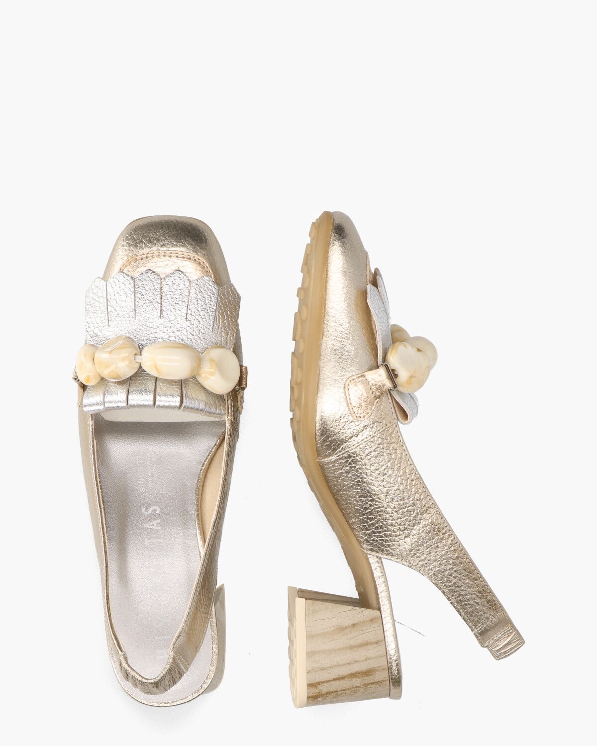 HV253945 Goud Dames Slingbackloafers