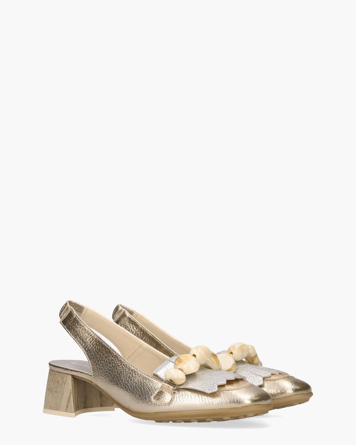 HV253945 Goud Dames Slingbackloafers