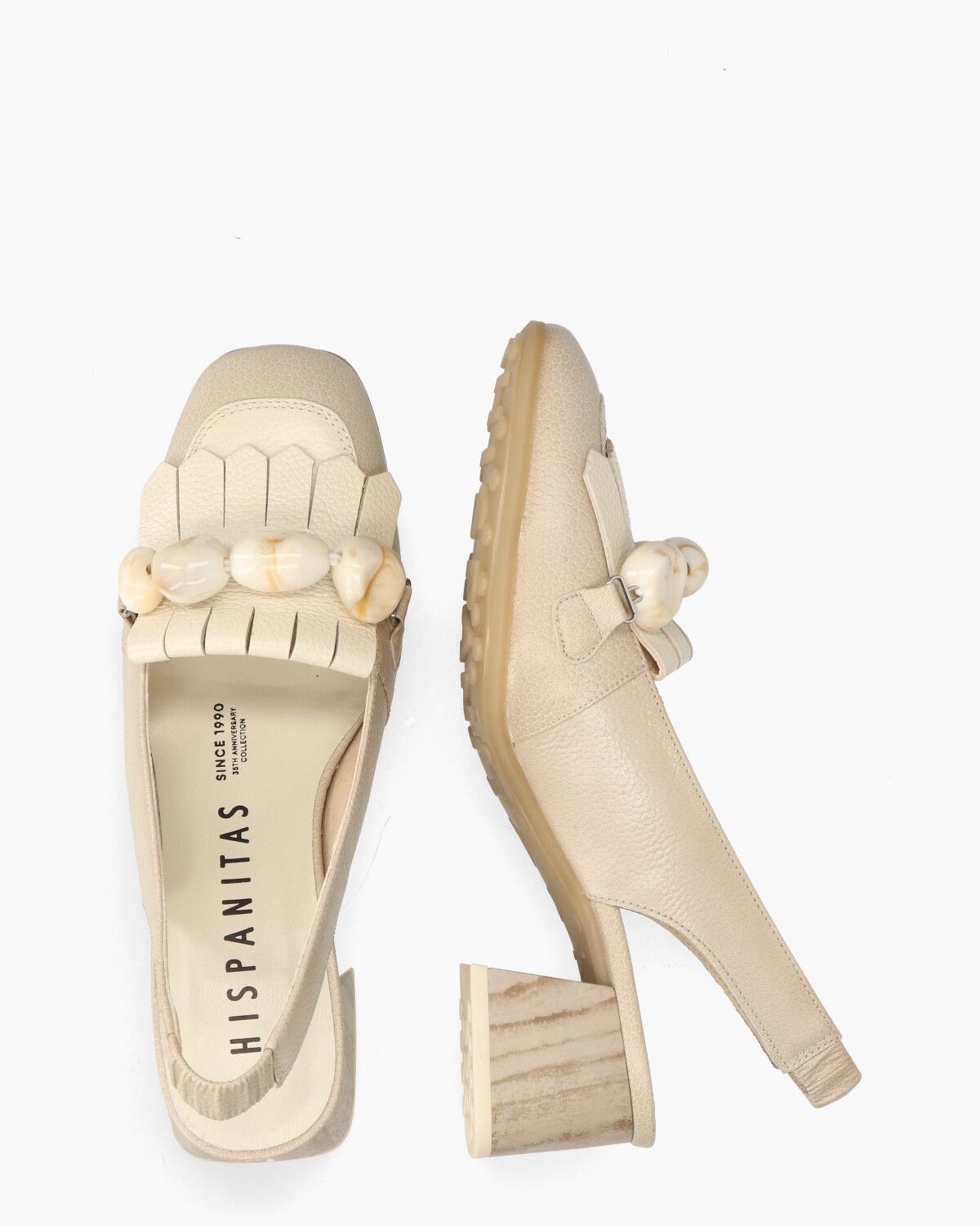HV253945 Beige Dames Slingbackloafers