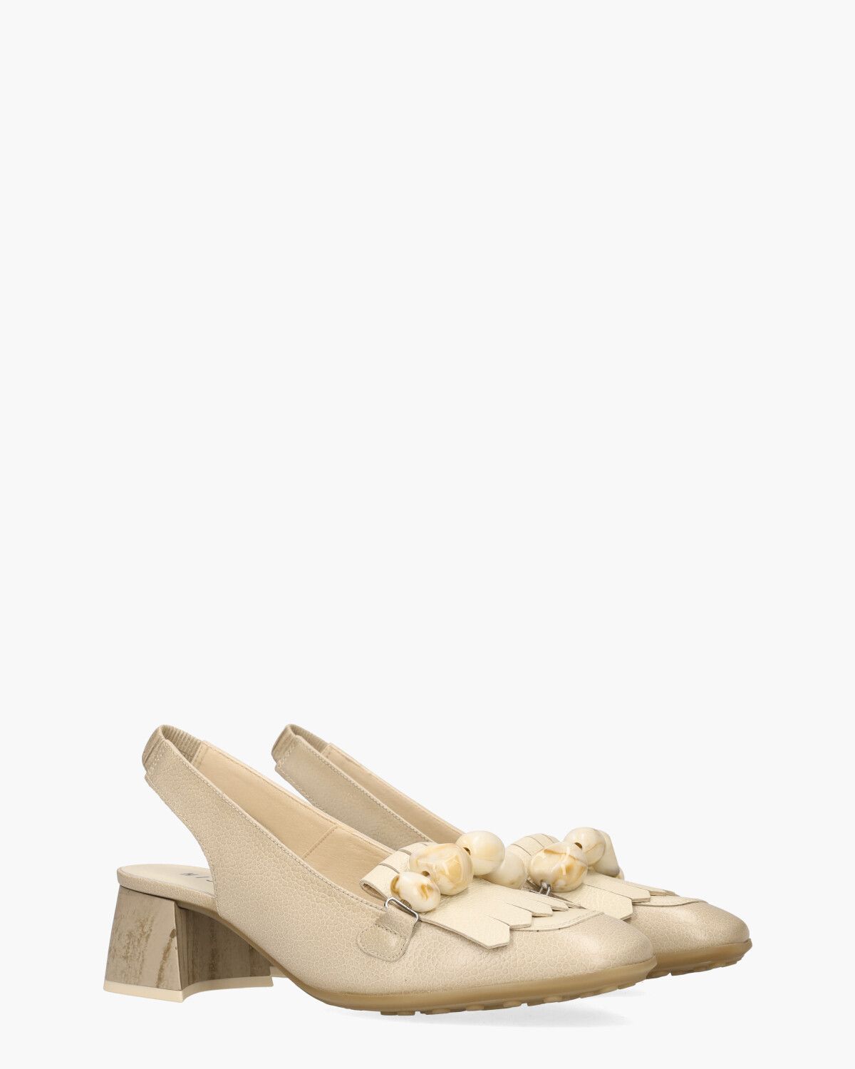 HV253945 Beige Dames Slingbackloafers