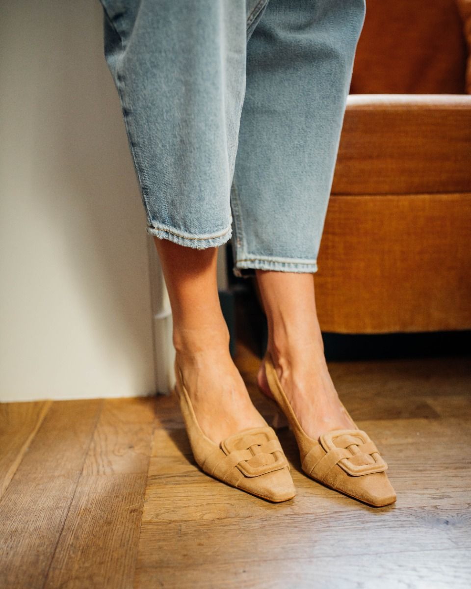 1835 Bruin Dames Slingbackpumps