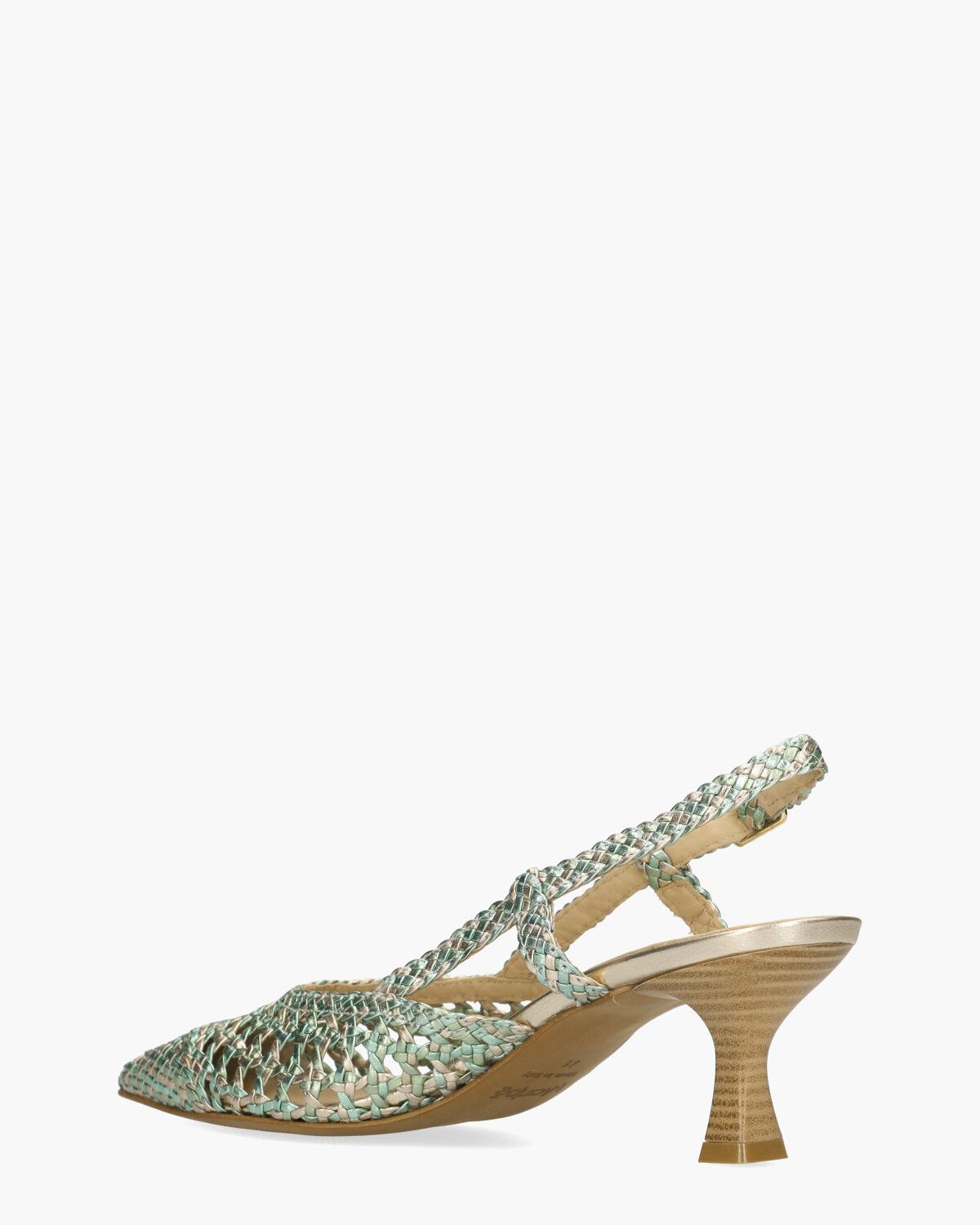 Lavanda Lichtgroen/Beige Dames Slingbackpumps