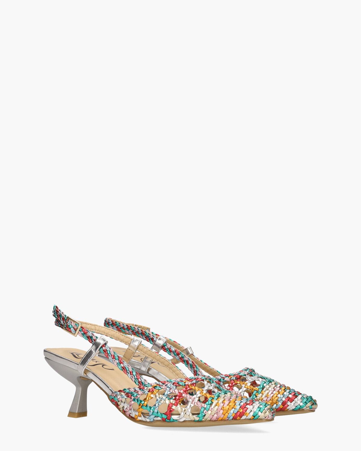 Waqi Multicolor Dames Slingbackpumps