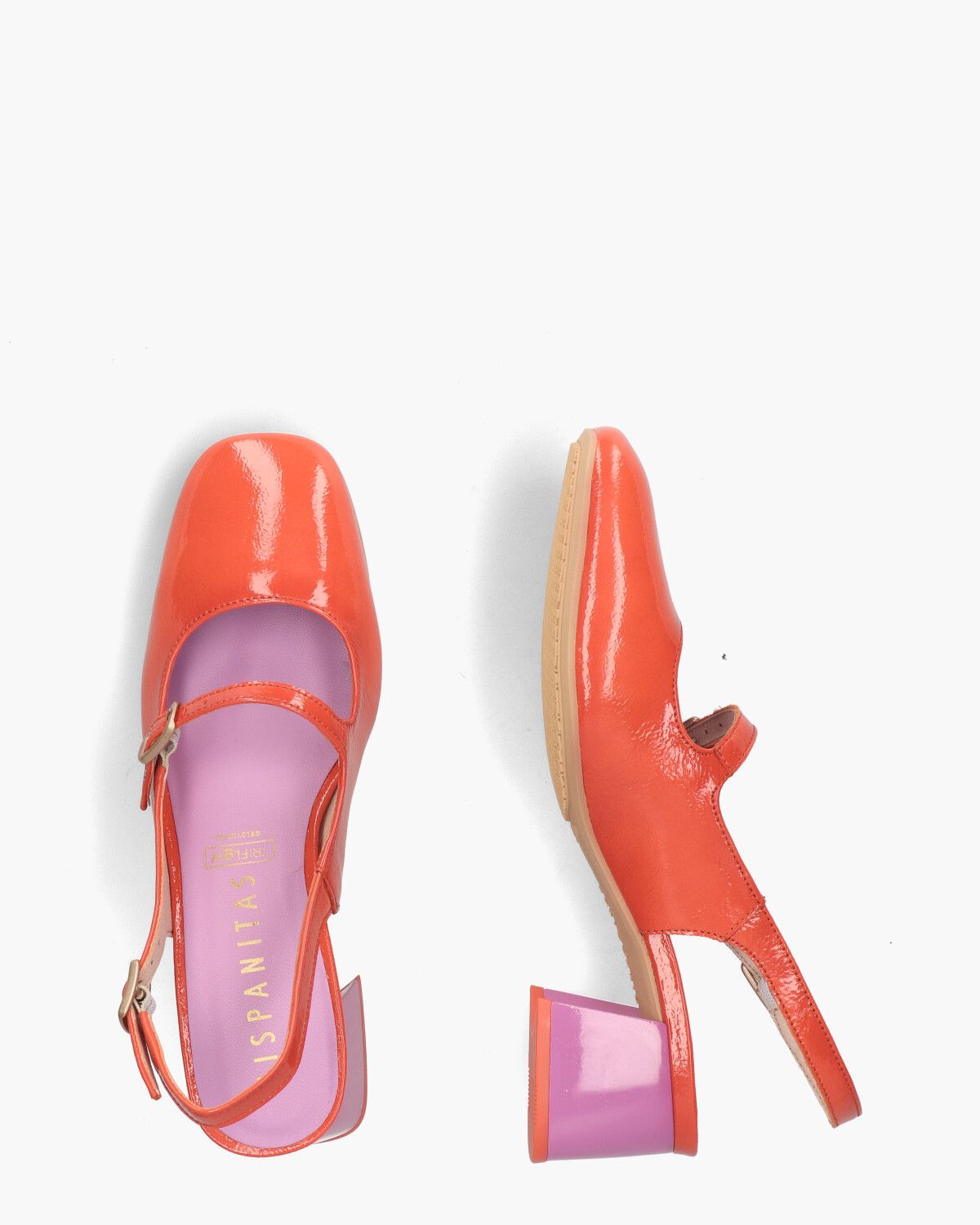 HV243318 Rood/Paars Dames Slingbackloafers