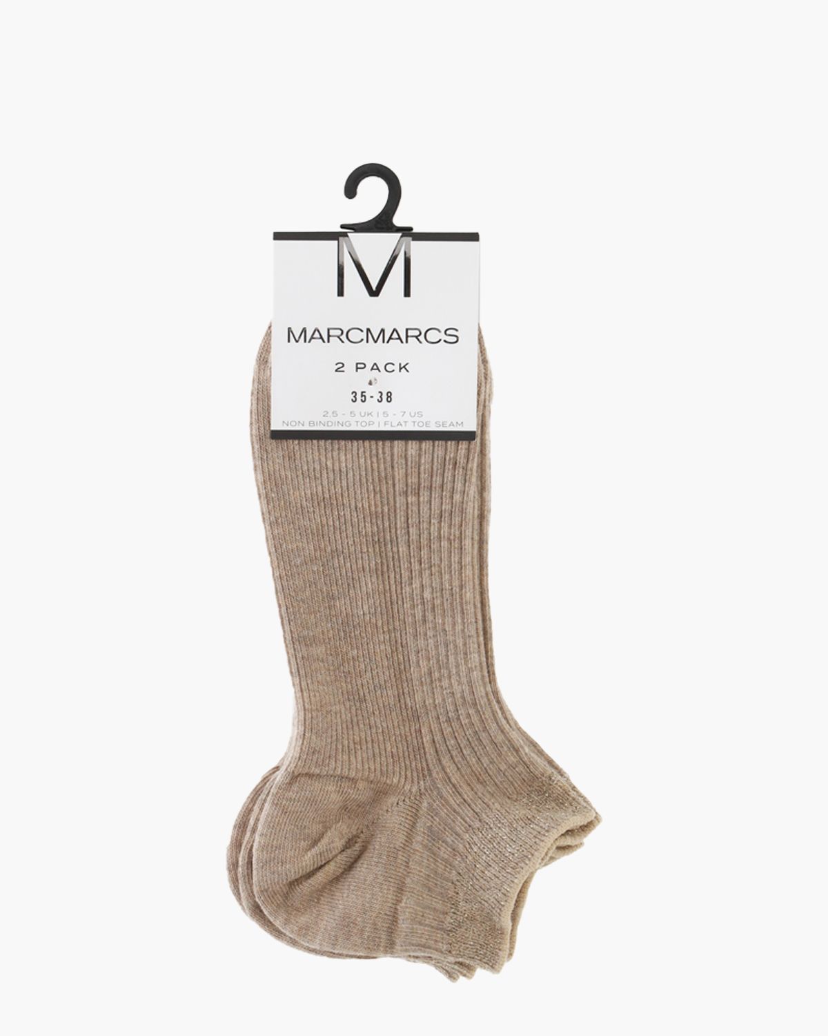 Moscow 2-Pack Beige Dames Sneakersokken
