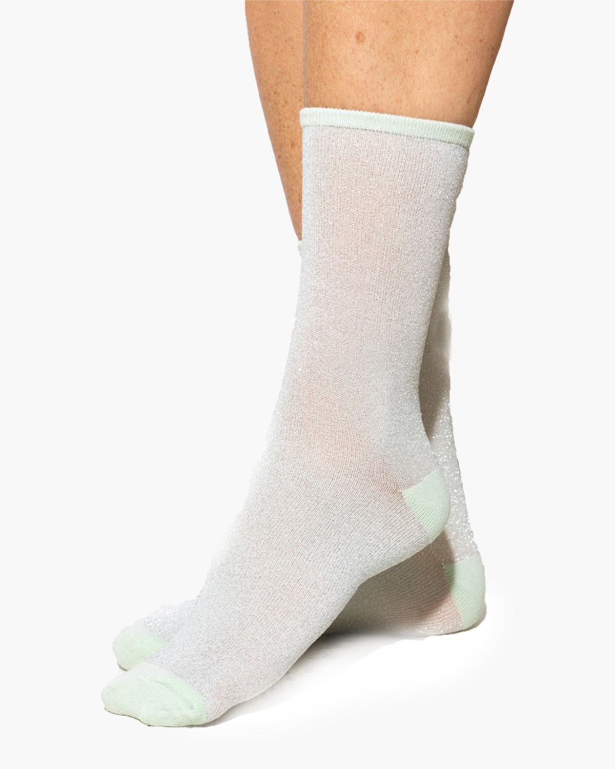 Dina Solid Socks Mintgroen Damessokken