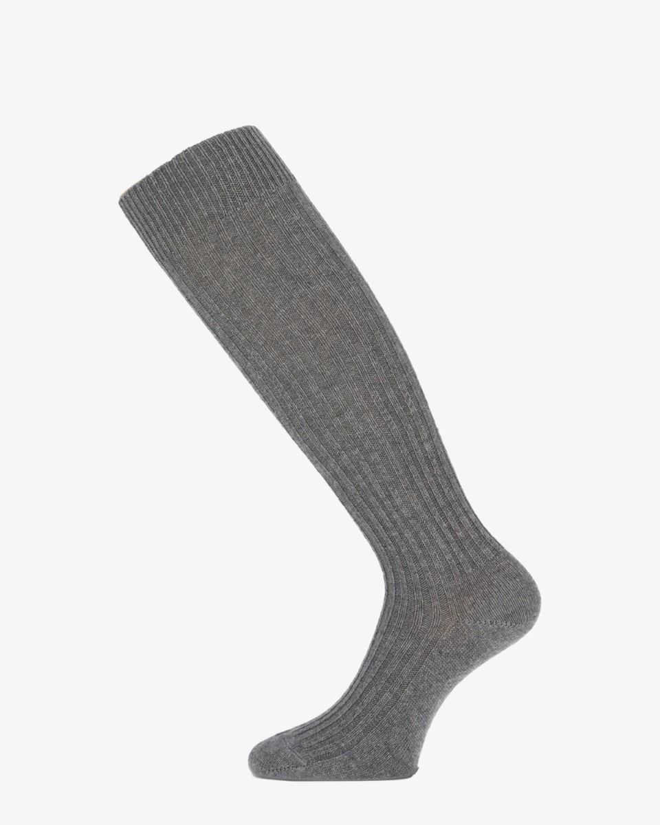 Kniekous Cashmere Grijs Damessokken