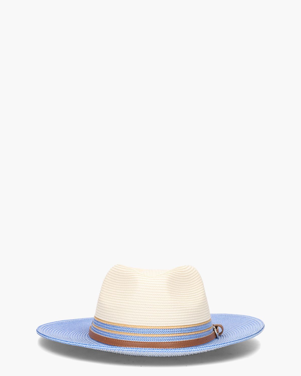 Bella Off-White/Blauw Hoed 