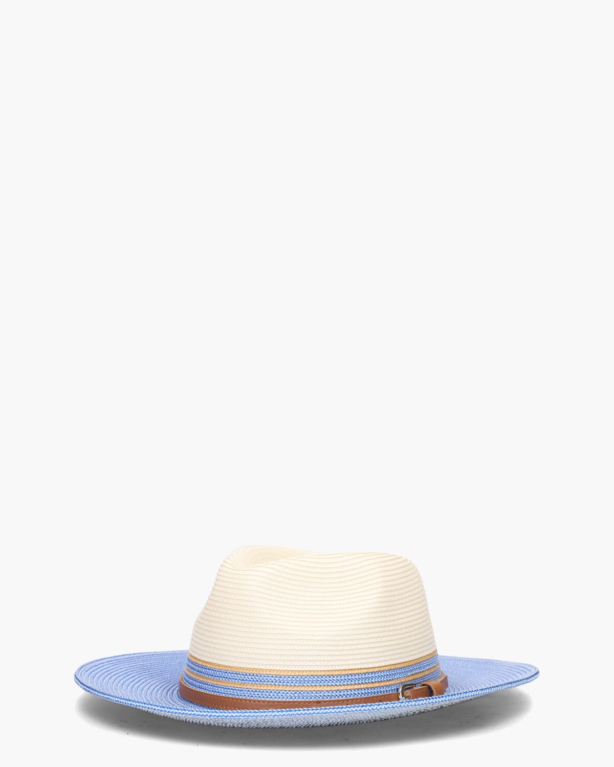 Bella Off-White/Blauw Hoed 