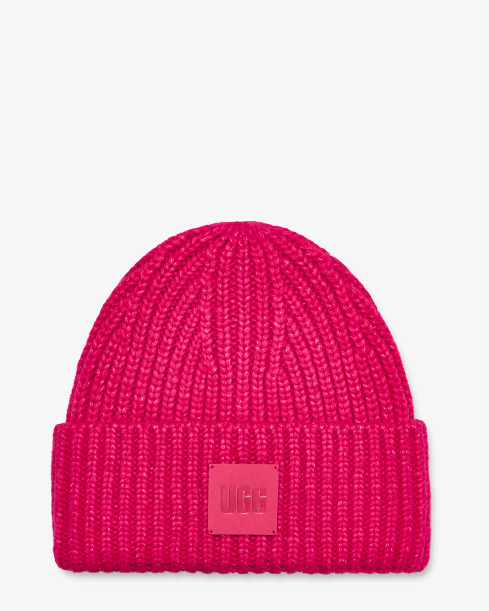 Chunky Rib Beanie Cerise Muts