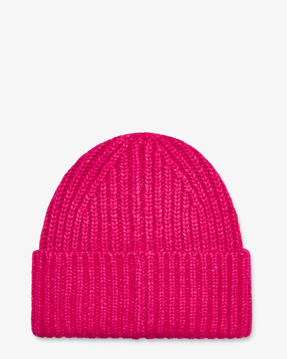 Chunky Rib Beanie Cerise Muts
