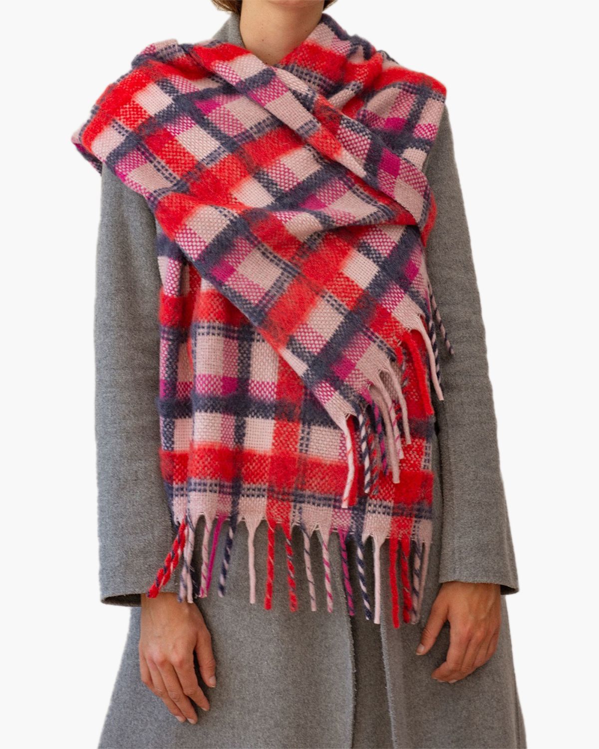 Check Sillian Scarf Rood Sjaal