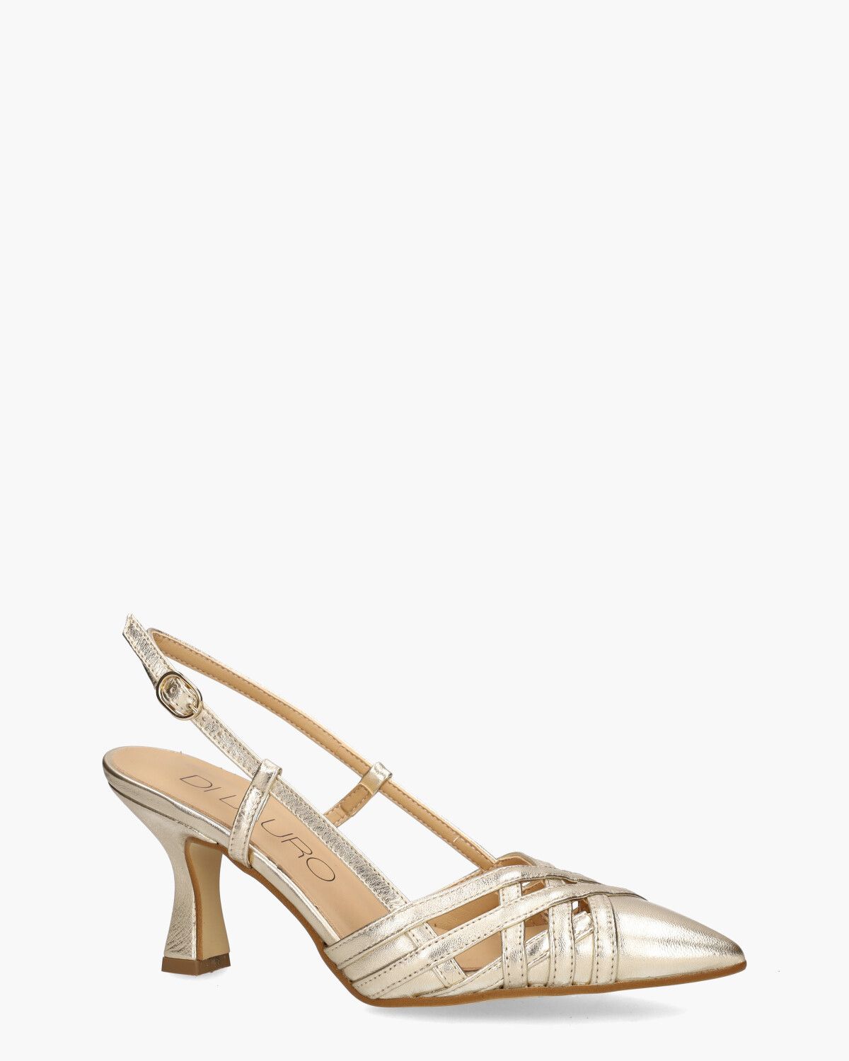 Romaisa Goud Dames Slingbackpumps