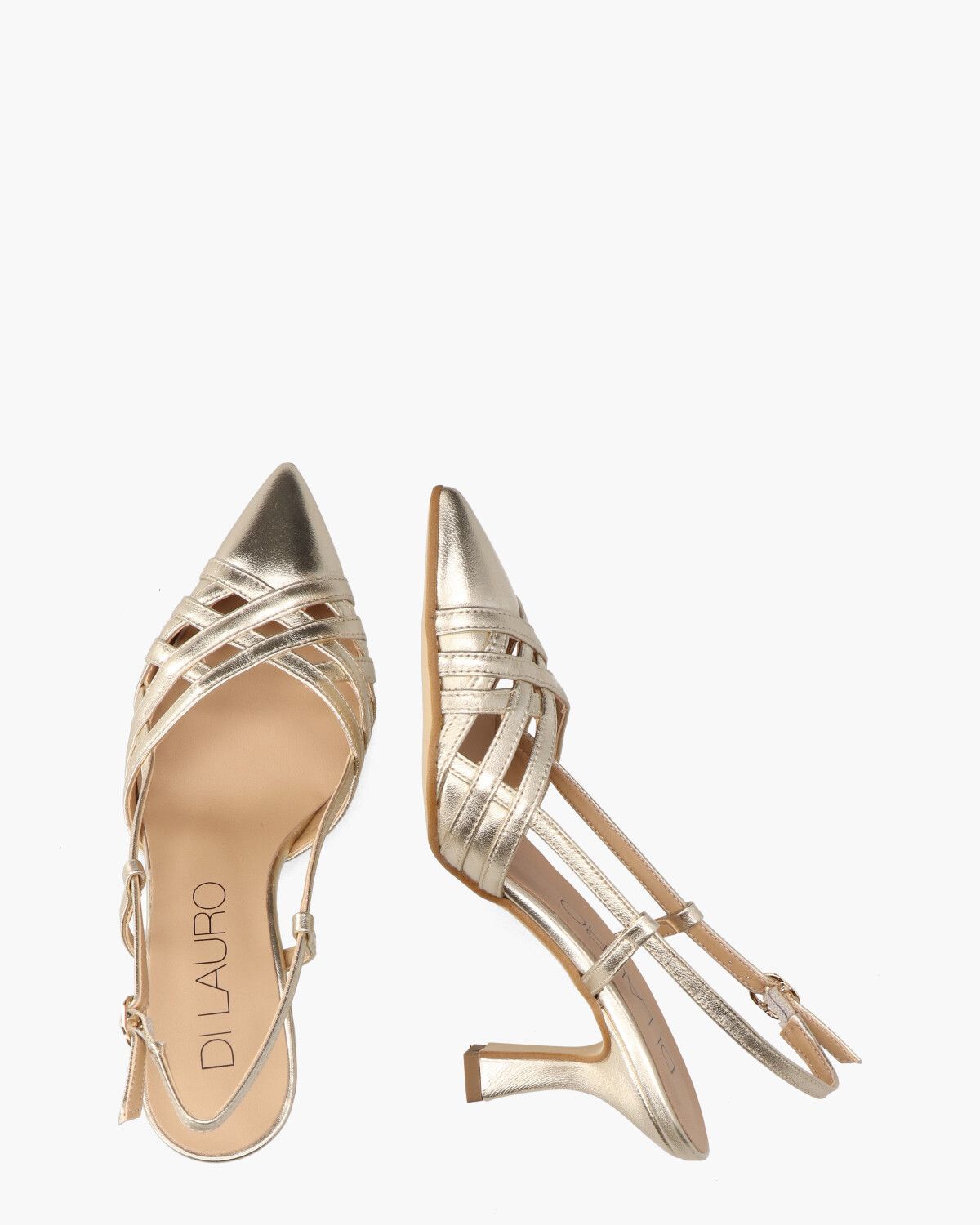 Romaisa Goud Dames Slingbackpumps