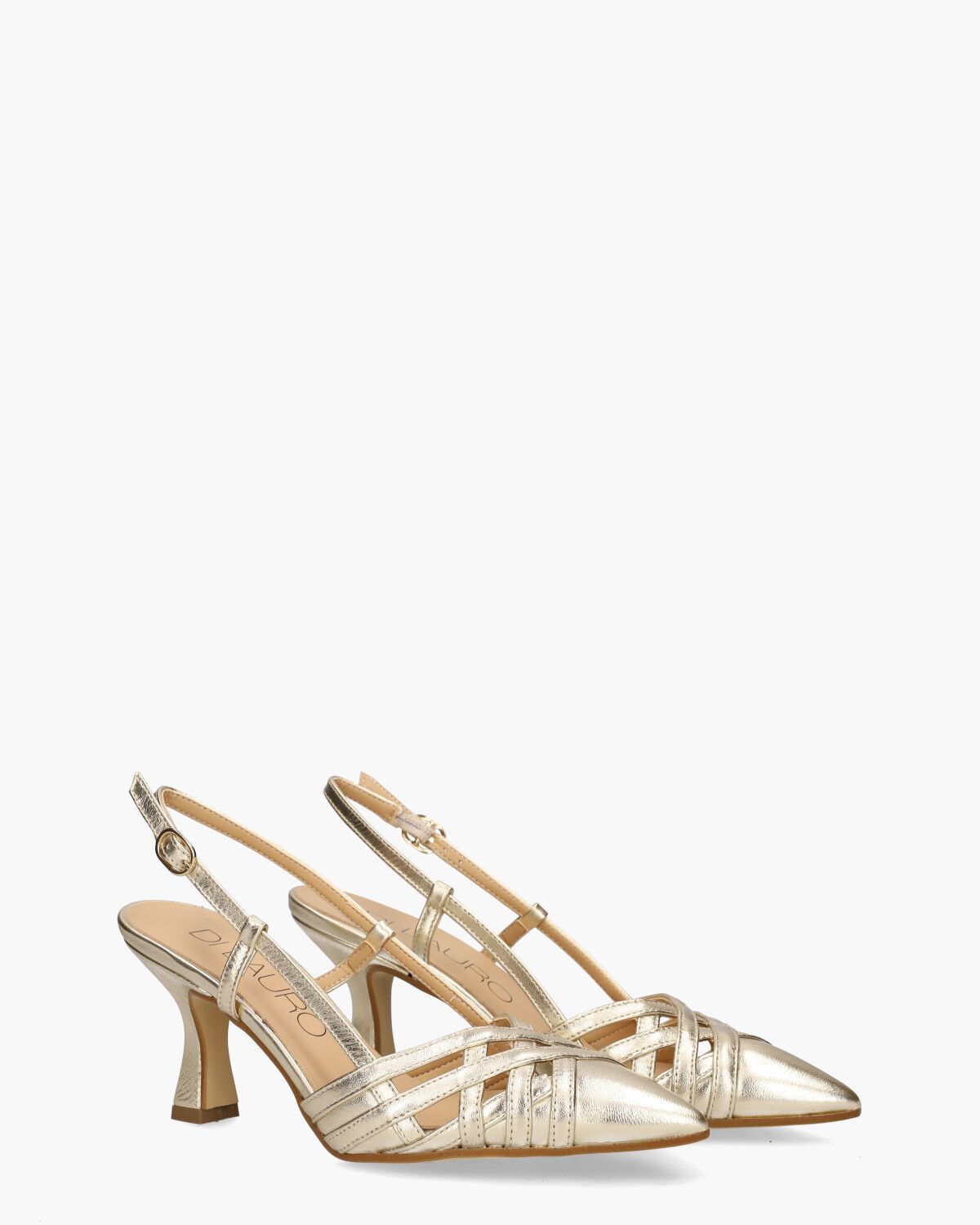 Romaisa Goud Dames Slingbackpumps