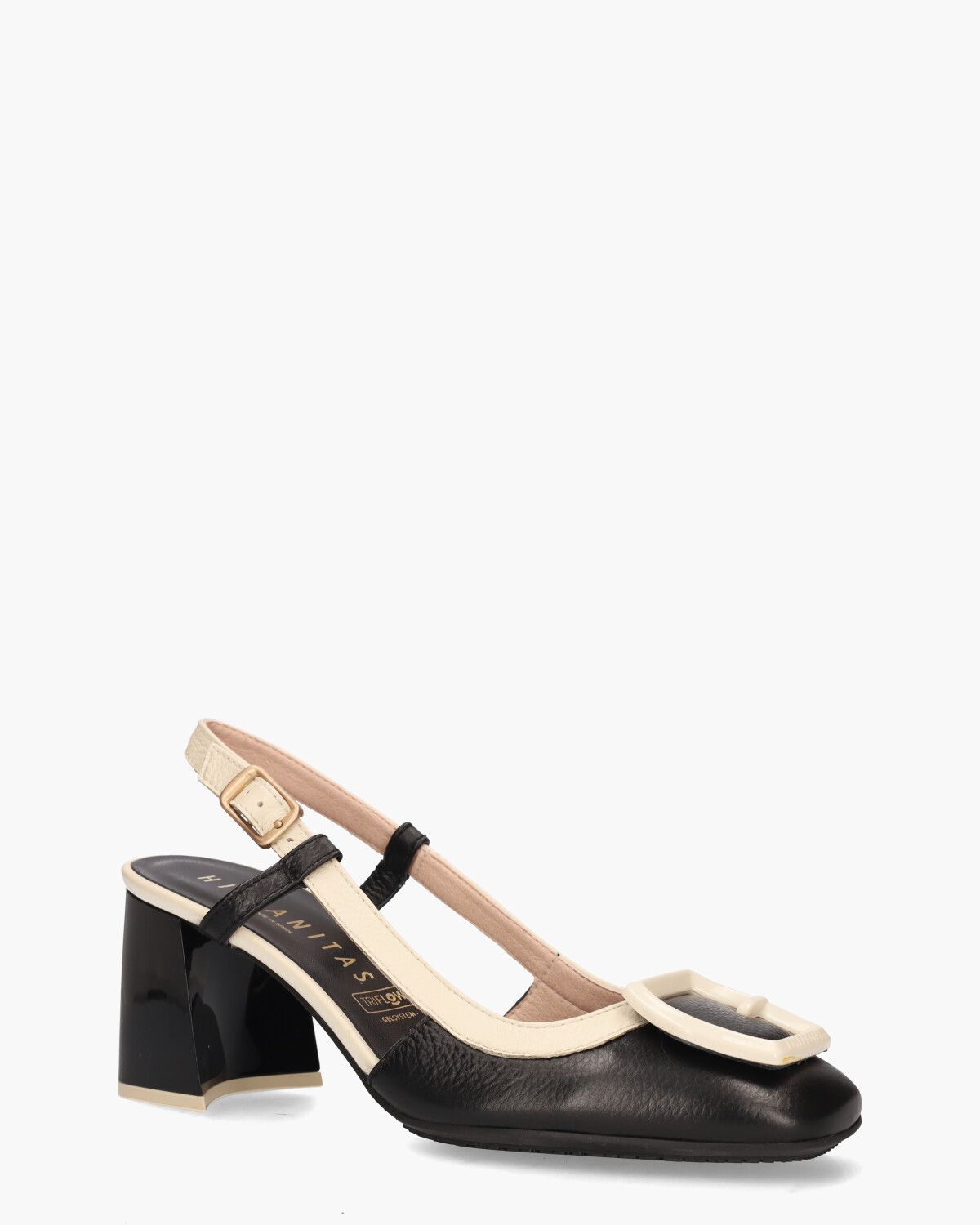 CHV243221 Zwart/Off-White Dames Slingbackpumps