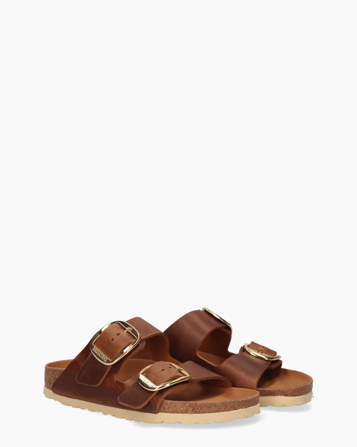 Arizona Big Buckle Cognac Damesslippers