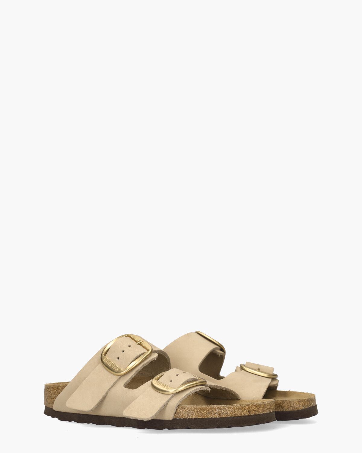 Arizona Big Buckle Beige Damesslippers