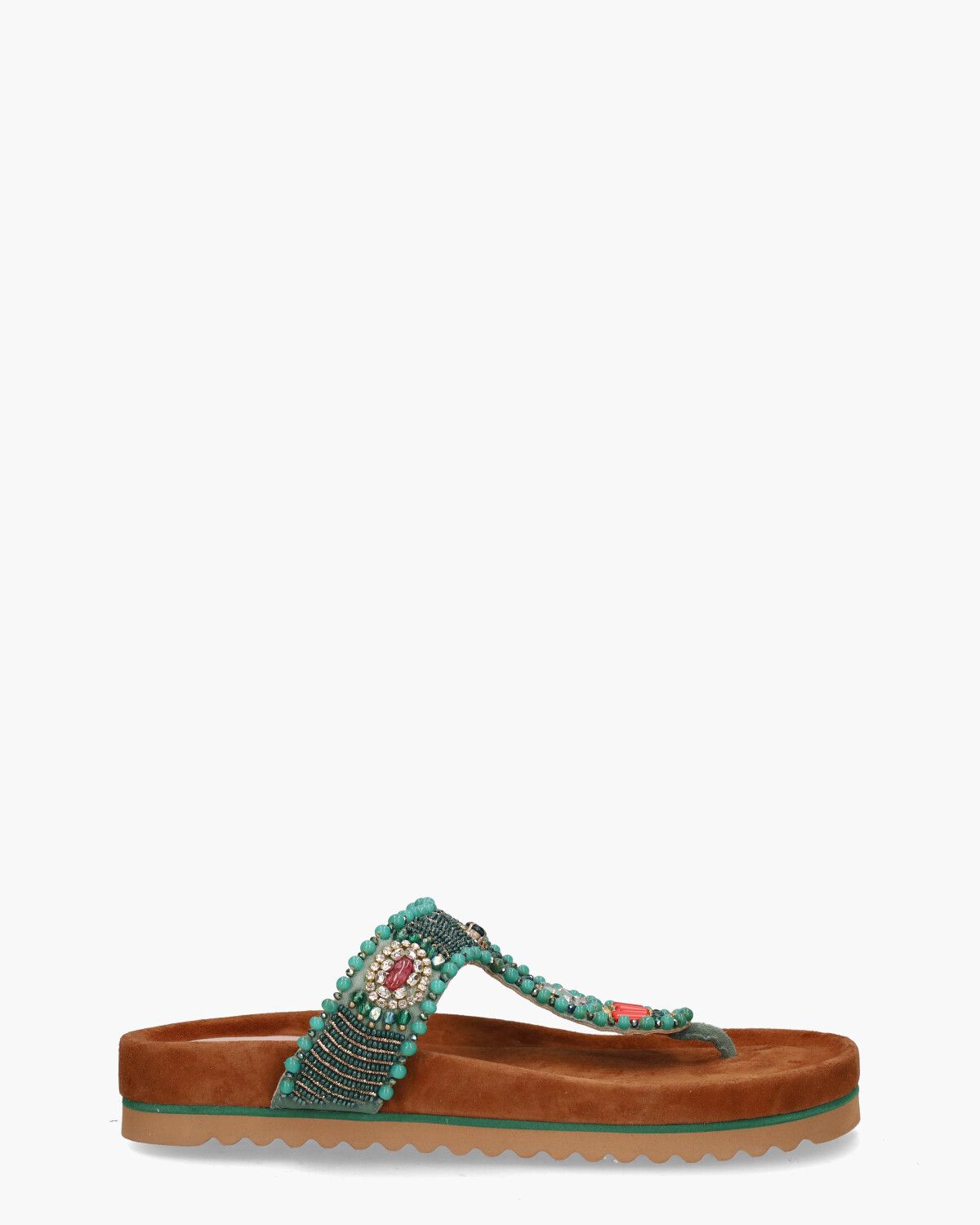 Rowena Groen/Multicolor Damesslippers
