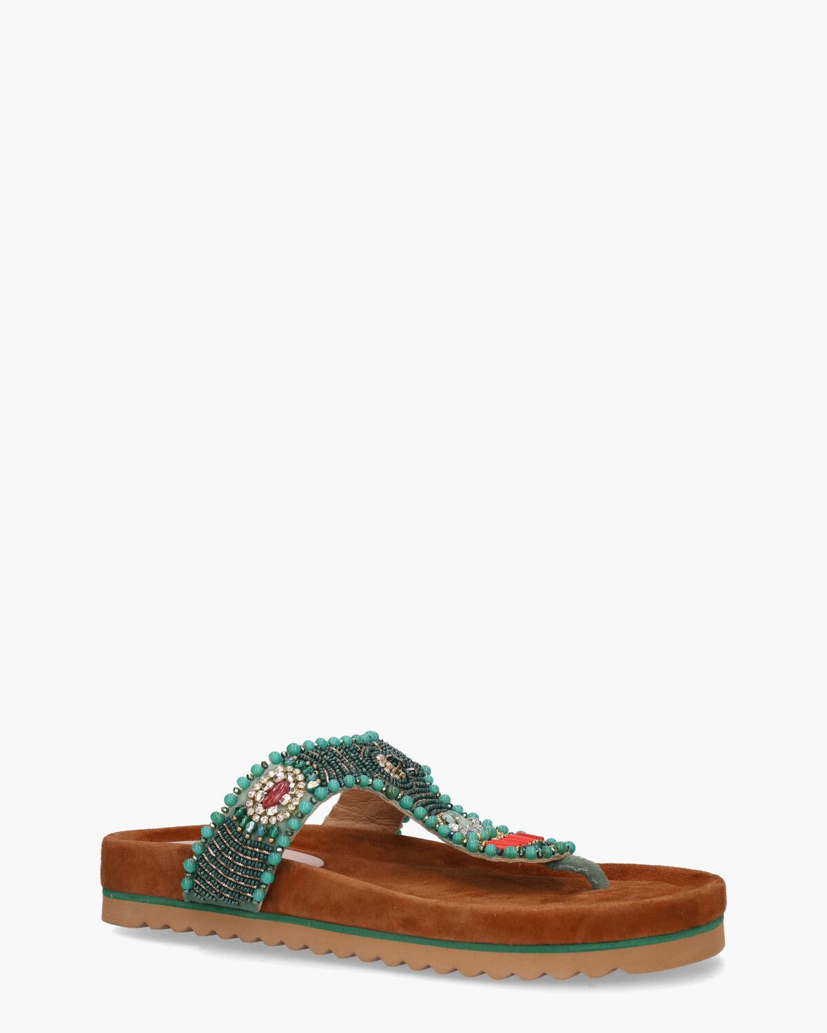 Rowena Groen/Multicolor Damesslippers