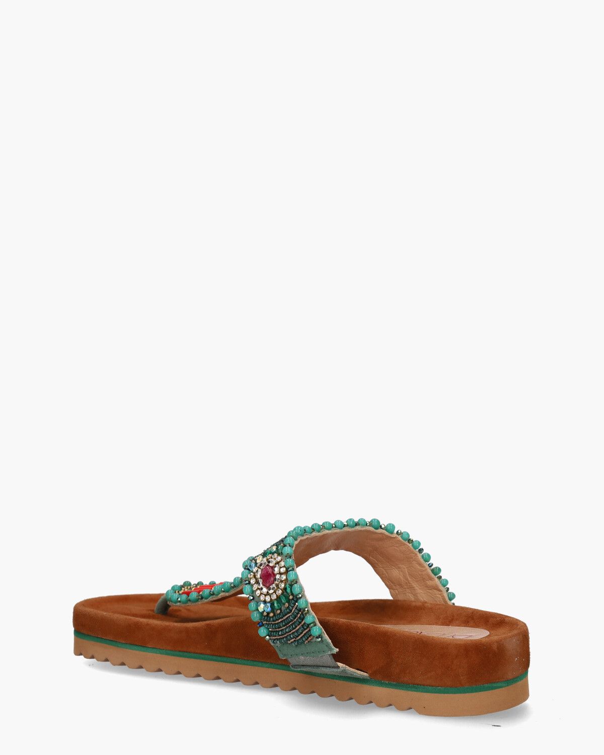 Rowena Groen/Multicolor Damesslippers