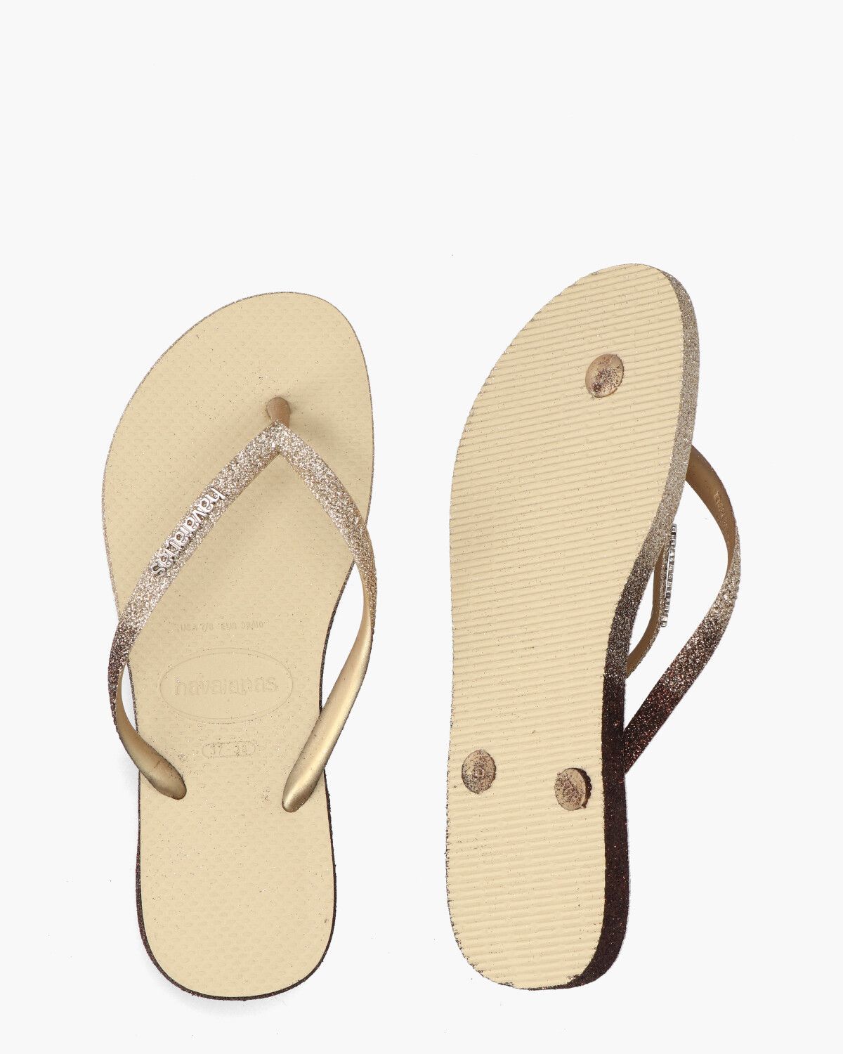 Slim Sparkle Beige Damesslippers