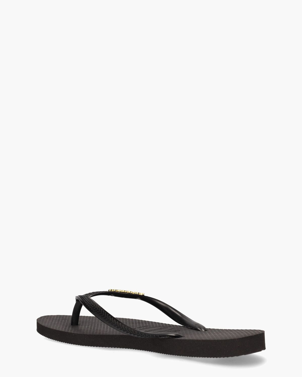 Slim Logo Metallic Zwart Damesslippers